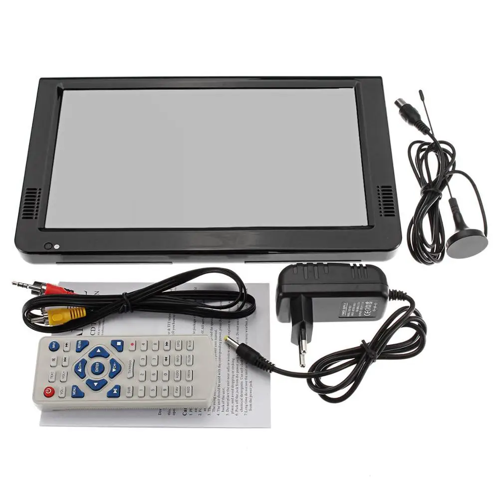 

Free Ship Outdoor 10.2 Inch 12V Portable Digital Analog Television DVB-T / DVB-T2 TFT LED H-I TV Support TF Card USB Audio Car