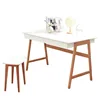 Solid wood computer desk with keyboard and drawer children bedroom moden home desk