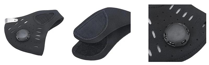 Outdoor bicycle riding half face activated carbon anti smog neoprene face protect mask