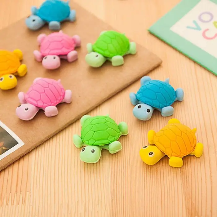 Novelty Cute Tortoise Pencil Eraser Stationery Toy for Children L1Y 