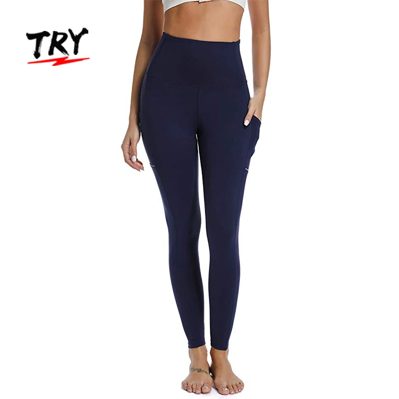 

SY8817 Wholesale private label fitness apparel leggings de deporte with pockets compress pant, Customized colors