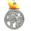 custom metal Marathon running trophies award sport medal with ribbon