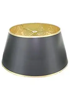 Upgradelights Black Silk 14 Inch Bouillotte or Candle Stick Lamp Shade