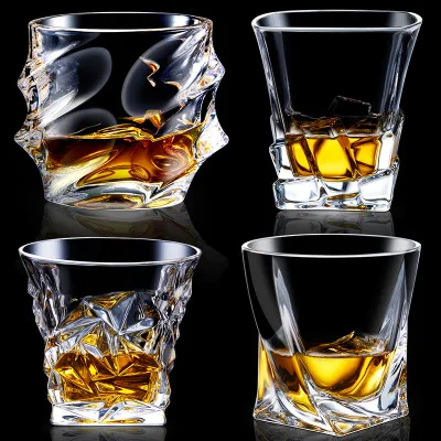 

Wholesale Fashionable Liquor Drinking Whiskey Glass Clear Whiskey Tableware Glassware