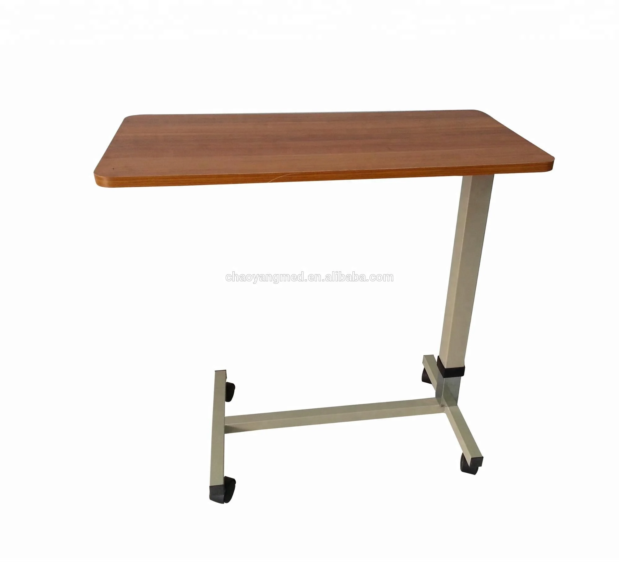 
hospital bed side dining table,hospital patient use adjustable over bed table with wheels CY-H836A 