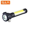 4 In 1 New Arrival COB LED Alarm Aluminum Multifunctional Magnetic Rechargeable Flashlight With Work Light
