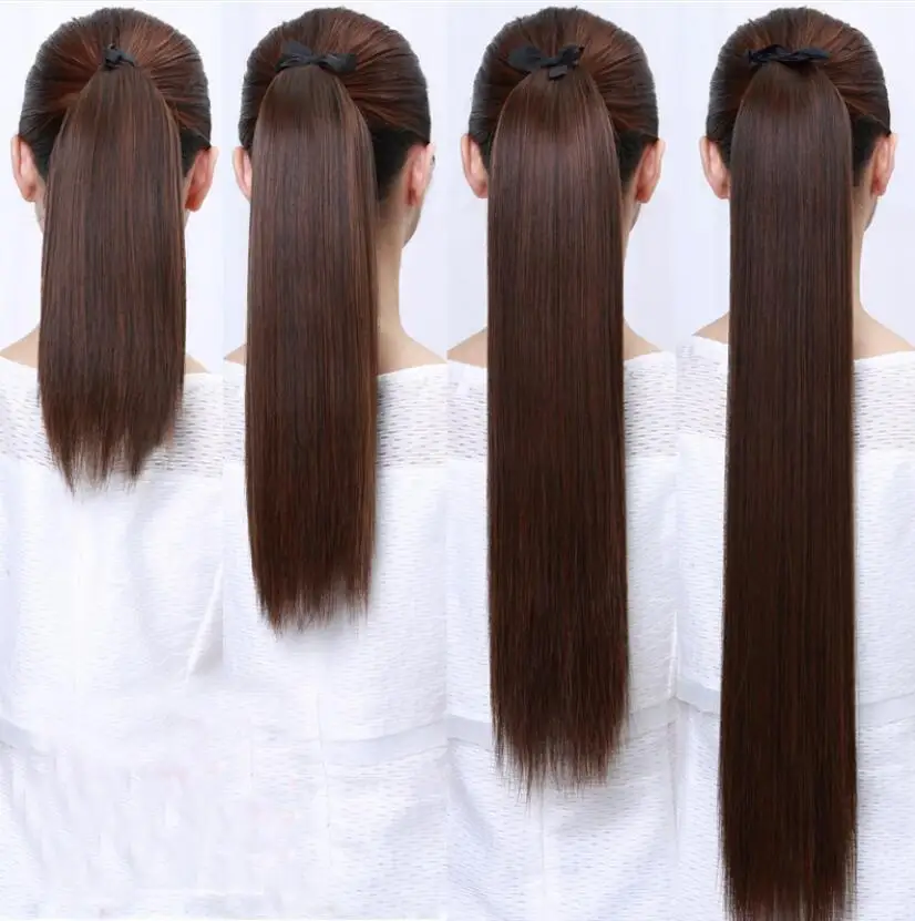 

28 30 32 40 50 inch weave synthetic ponytail hair extension factory wholesale ponytail hair