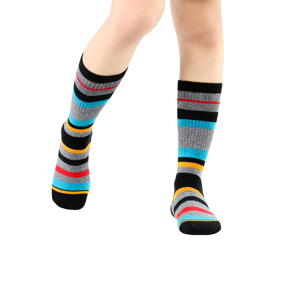 Wholesale Price Men'S Casual Socks/Color Stripe Cartoon Teen Tube Socks