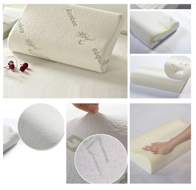 Contour Slow Rebound Sponge Pillow comfortable Memory Foam Pillowwave Shape Protection Neck
