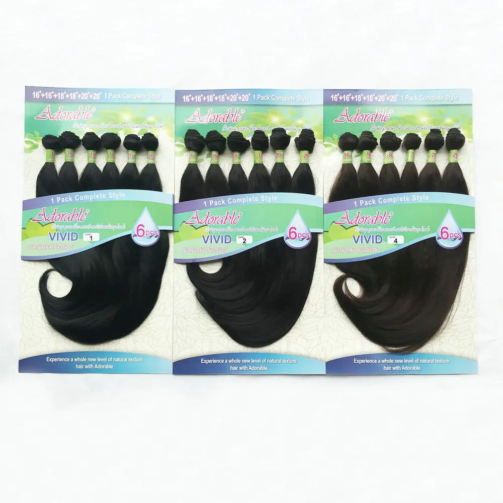 

Adorable synthetic hair extension, 16"18"20" in a pack, no tangle high quality protein synthetic hair weft