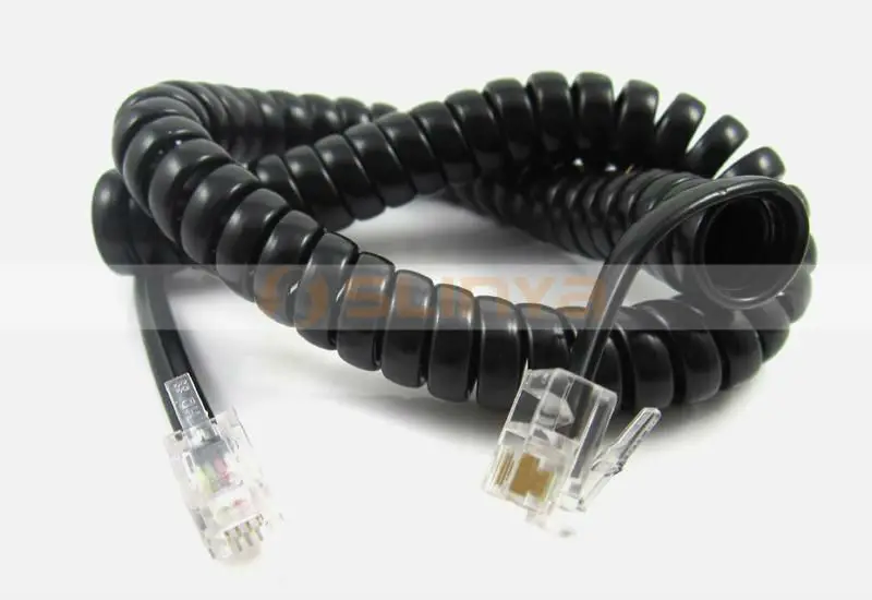 Male To M Rj11 Coaxial Cablespiral Spring Extension Cable Buy Rj11