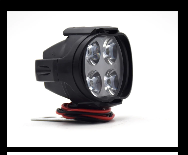 Venta CALIENTE 4 led faro de motocicleta plástico 12w led luz de motocicleta 12v luz led para moto