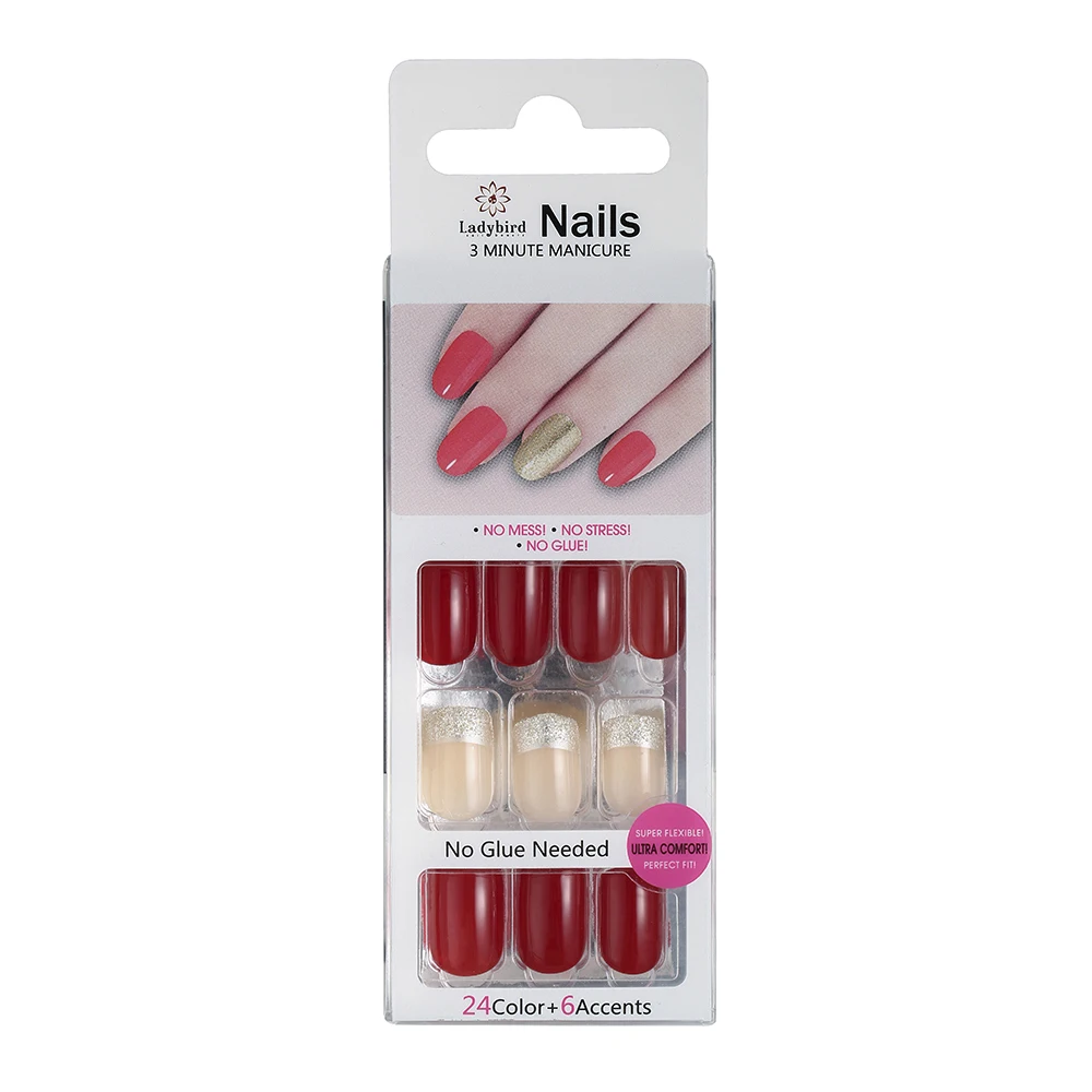 

Artificial Nails ABS predesign glamour hot sale Press On Nails Tips S910