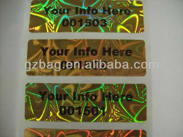 Pull Tabs and Break Open Lottery Tickets with hologram sticker/hologram hot stamping foil