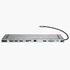 VIA+ITE chip solution 3.1 type c 10-in-1 hub adapter with HDM1/VGA/Gigabit Ethernet/USB 3.0/PD/AUX 3.5m Audio/SD/TF Card Reader