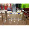New rotating entrance stainless steel supermarket swing telescopic folding boom tubular barrier gate