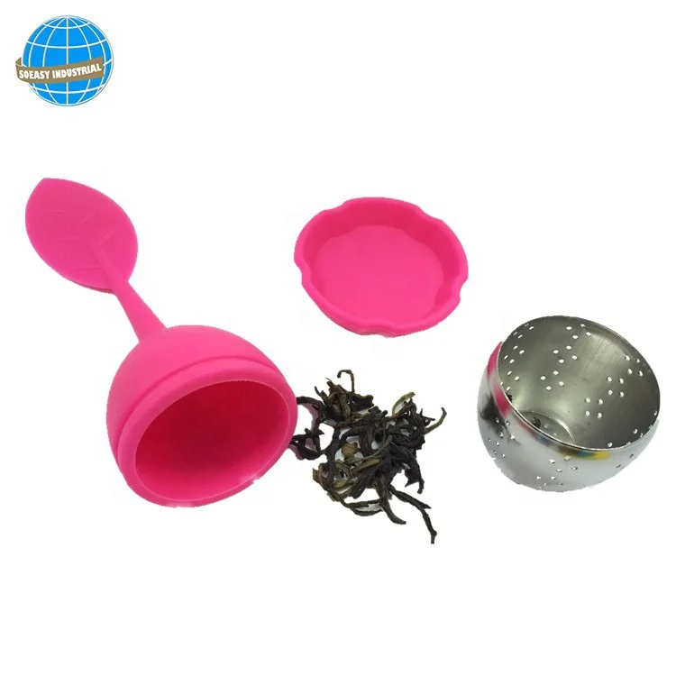 

Factory Direct Supply Food Grade Fine Mesh Silicone Tea Infuser With Drip Tray, Any pantone color