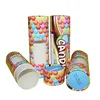 colorful printing custom perfect rolled edge round paper tube packaging with pvc window