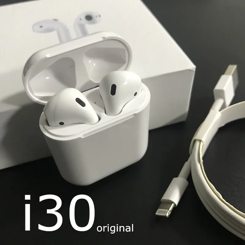 

i30 Wireless 1:1 Size of original i30 TWS Earphones With Pop Up Charging Case Twins Touch Earbuds