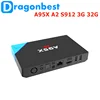 New product 2019 A95X A2 S912 3G 32G smart tv decoder box for wholesales Android 6.0 media player box