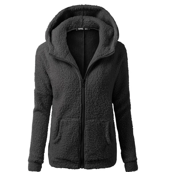 

ecowalson New Fashion Jacket with A Hooded Sweater and A Woman's Plush Coat, As show