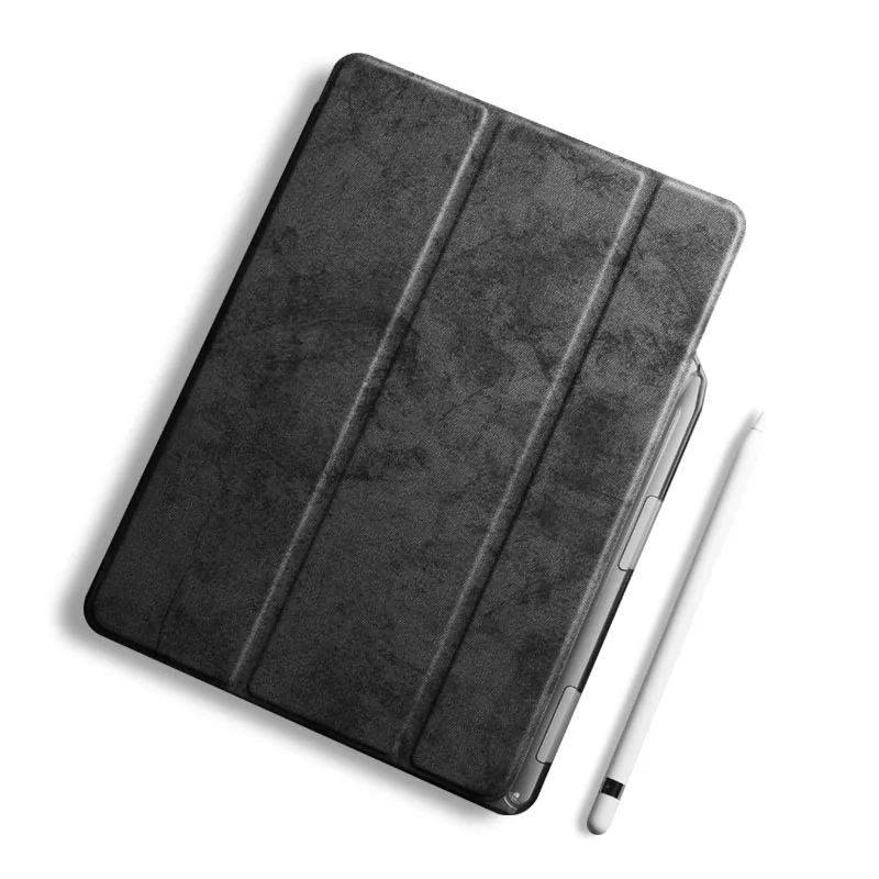 

Slim PU Leather Smart Case with Pencil Holder Case for Apple pencil pro 10.5 Cover for iPad pro12.9 Charge pencil