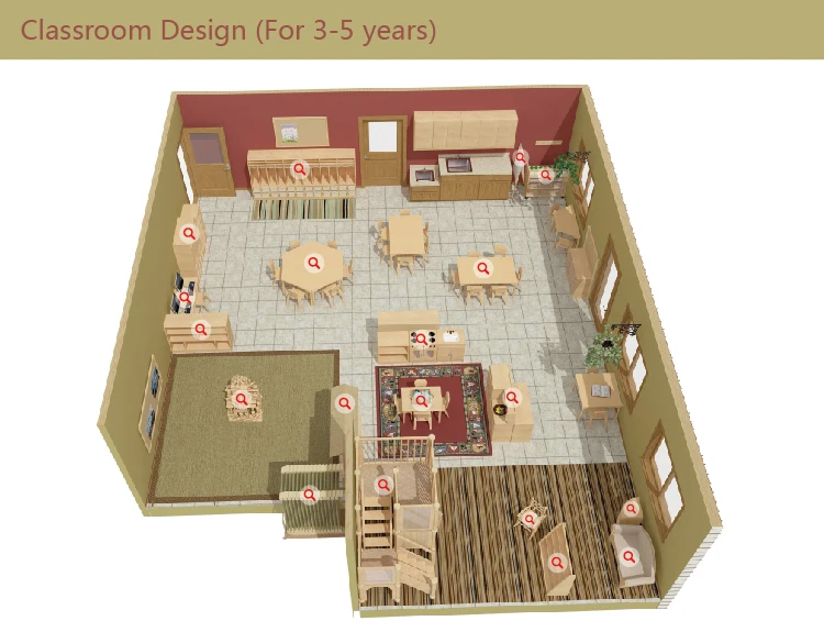 Children Classroom Furniture Set Nursery Furniture For Sale