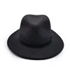 2018 Fashion Trend Black Fedora Hat Unique Adult Wool Winter and Autumn Felt Hat For Men