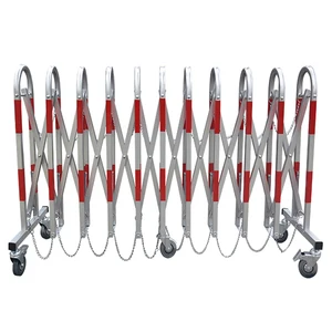 Image of Stainless Steel Foldable Expandable Mobile Safety Barricade Fence