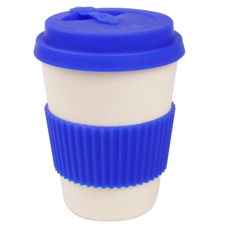 

2019 biodegradable nature reusable eco friendly LFGB bamboo fiber coffee cup, As picture