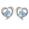 Heart with paw pets love cute lovely cubic zirconia 2020 Costume Jewelry Stud fashion Earrings earring