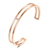 Custom Popular Models Designs Stainless Steel Jewellery Ladies Women Fancy inspiration Rose Gold Cuff Bracelets Bangles