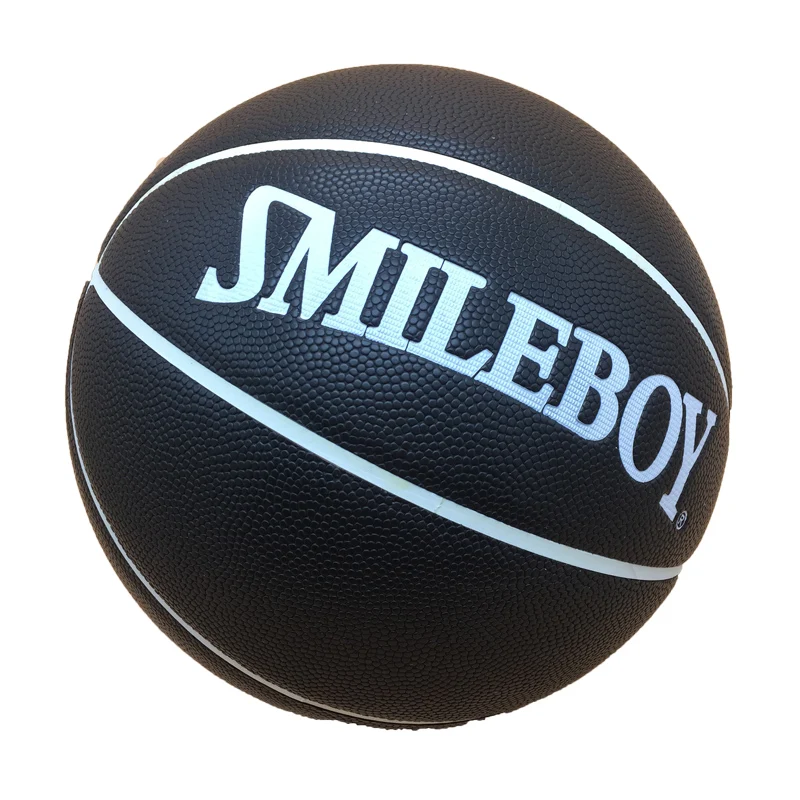 

2018 Hot sale Basketball customized ball rubber material custom logo black basketball balls, Any color