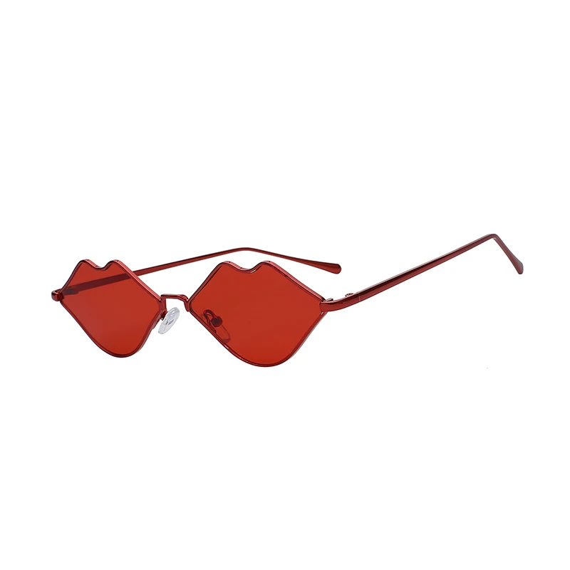 

2019 New Fashion Sun glasses sexy women red Lip Shape Sunglasses