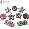 lovely design embroidery both finish reversible small sequin patch for decorative