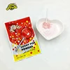 Heart Shape Sour Custom Candy Lollipop with Lucky Pop Powder