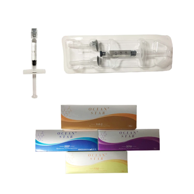 

High Quality skin 1ml Fine tightening pure hyaluronic acid sterile, Transparent