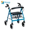 Aluminum Height Adjustable Rollators Rolling Walker With Seat