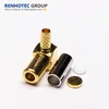 Right Angle Golden Crimp SSMB Plug Connector for Cable RG316