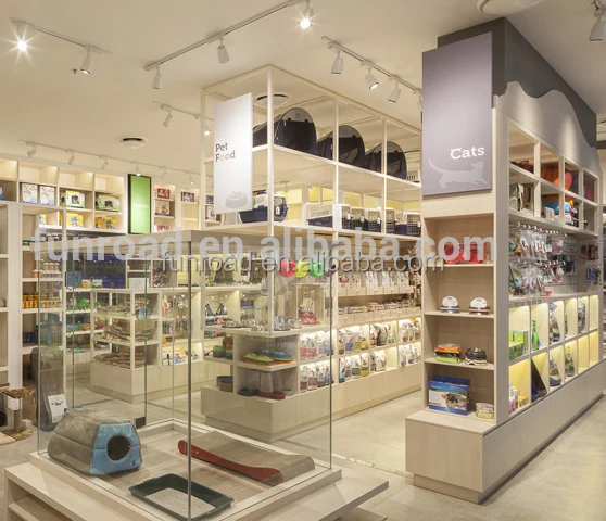 Pet Supply Retail Shop Interior Design Pet Food Display Shelf And