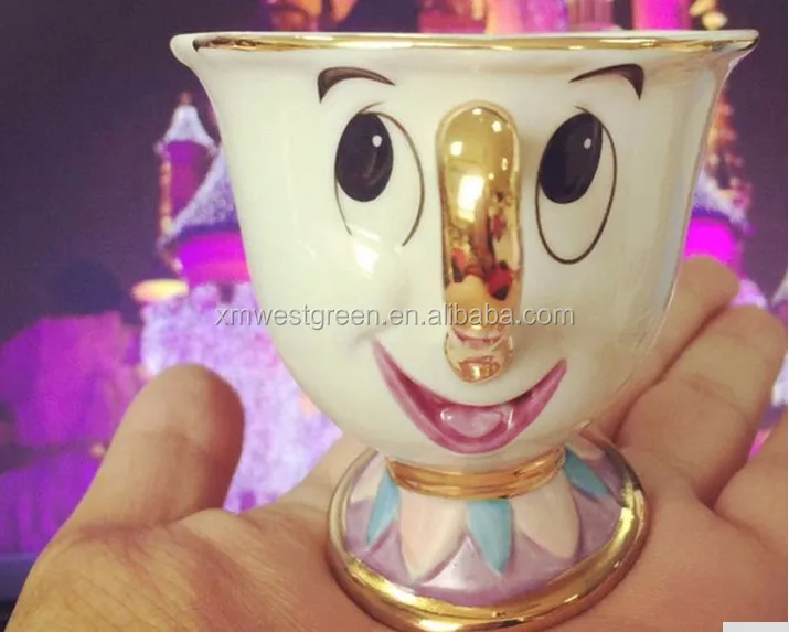 

CTS-002-2 1 Pcs Beauty and the Beast Mrs Potts' son,Chip Only Mug Tea Coffee Cup, As picture show