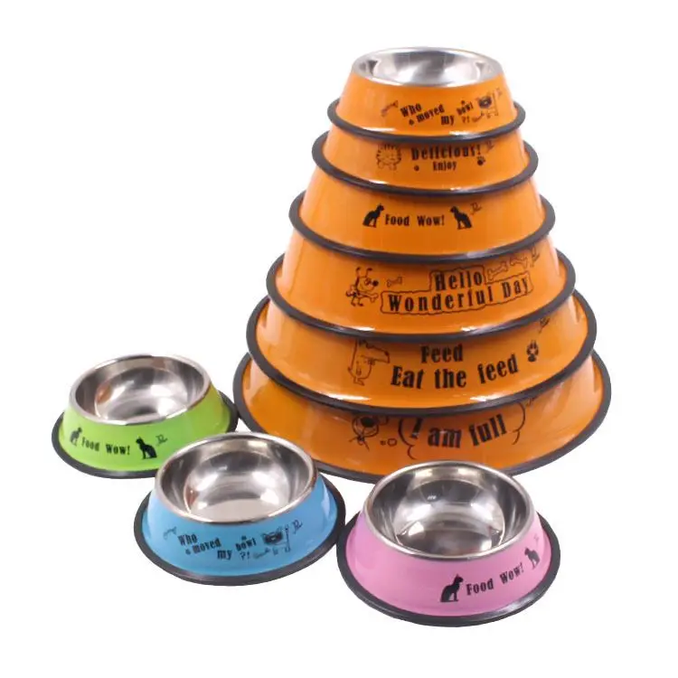 roblionpet hot sale cute pet bowl feeder/stainless steel dog