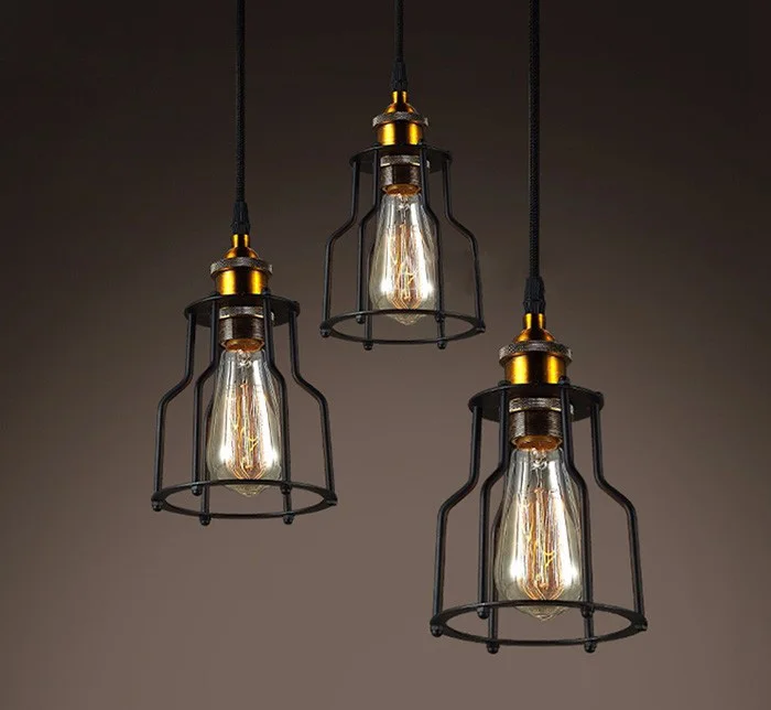 Loft Industrial Pendant Lights American Vintage Bar Restaurant Lamps Black E27 110v 220v Antique Edison Decoration Lighting Buy Decorative Hanging