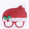 Fancy Kids' Christmas Theme Photo Frames Plastic Christmas Decoration Glasses Frame with Paper Santa Hat