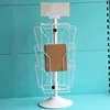 Rotating Metal Wire Greeting Card Display Rack Stands , Spinning Christmas Card Gift Card with Wheels, CD Book Display Rack