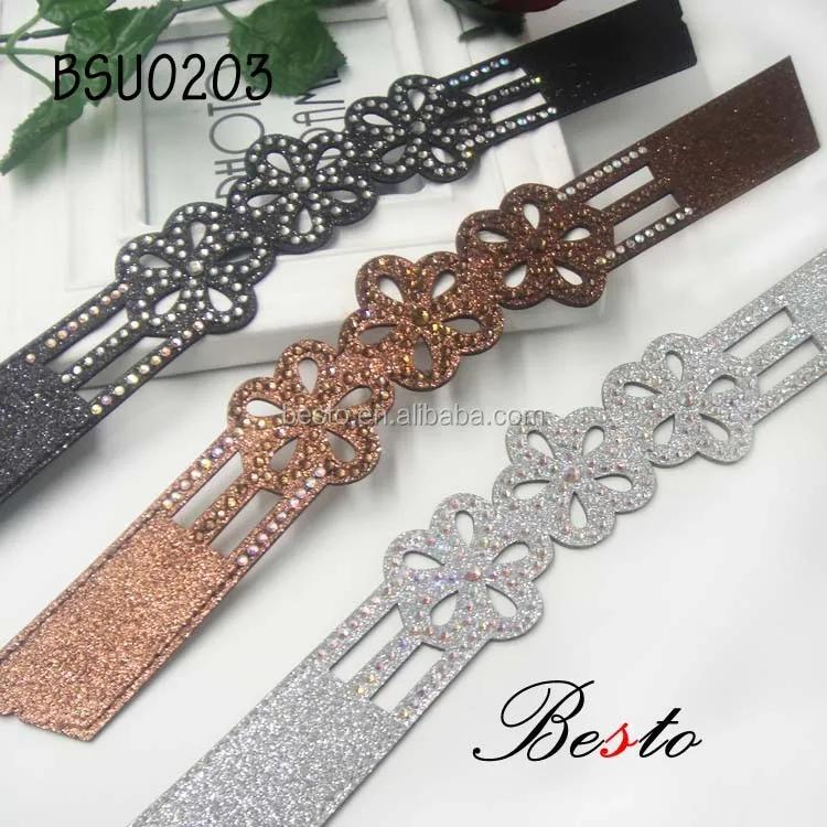 

High quality manufacturer vintage ladies rhinestone shoe upper for sandal, Brown, black,silver,many colors for choosing