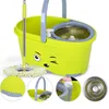 Portable EasyWring Microfiber Spin Mop with 4 wheels