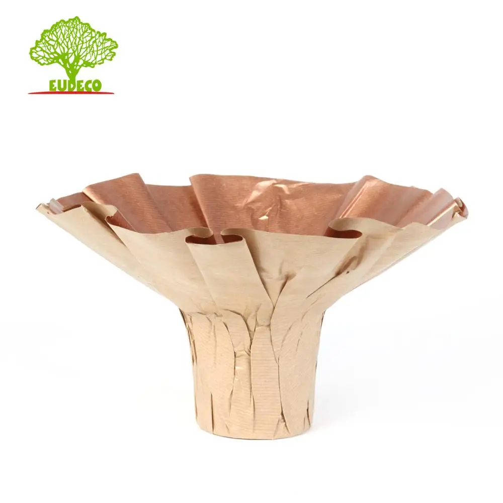 Manufacture Wholesale Kraft Paper Pot Plant Sleeve Plain Water Proof