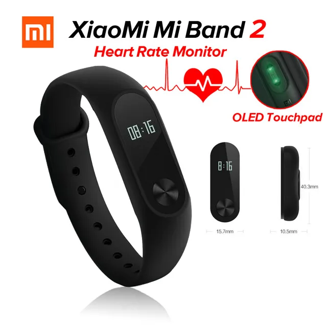 

In Stock! Heart Rate Sensor Xiaomi Mi band 2 Passometer, Black