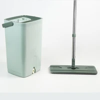 

Free-hand self wash and dry magic mop with water drainage flat mop with bucket